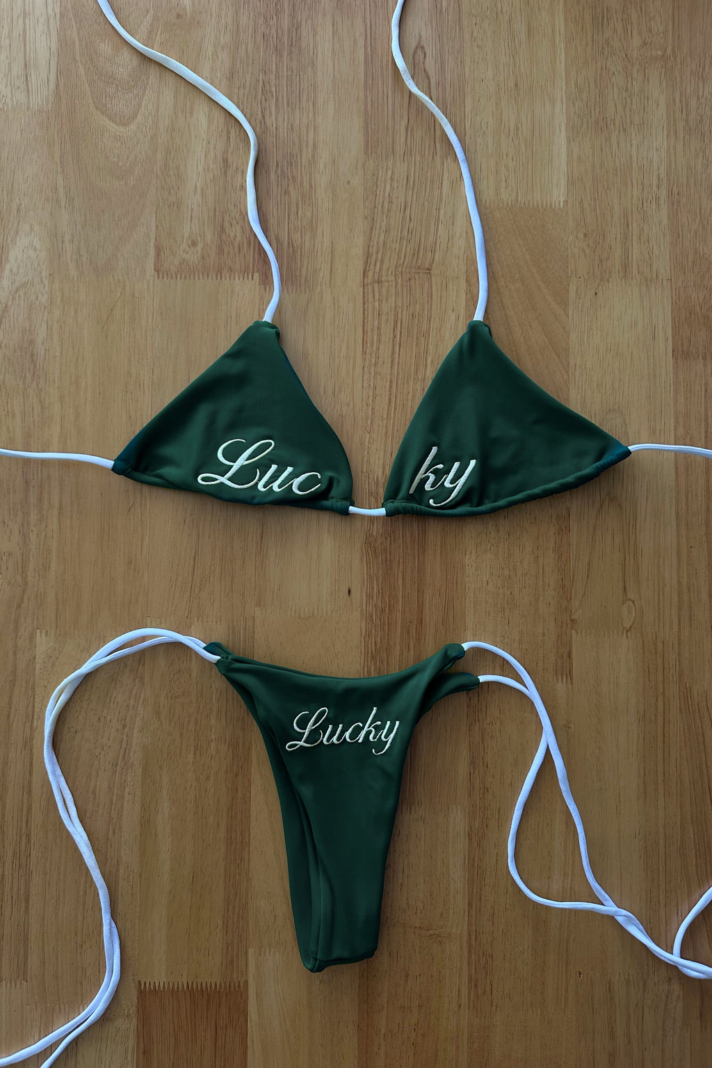 Lucky Green Tie bottoms