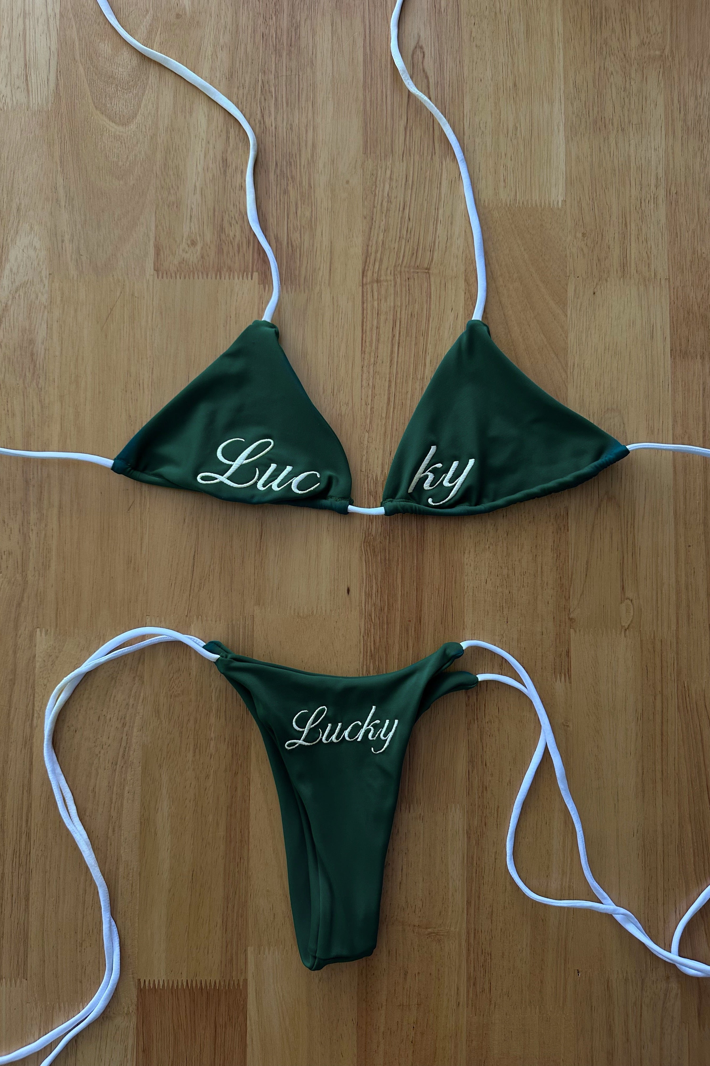Lucky Green Tie bottoms