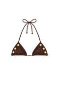 Brown Eyelet Top