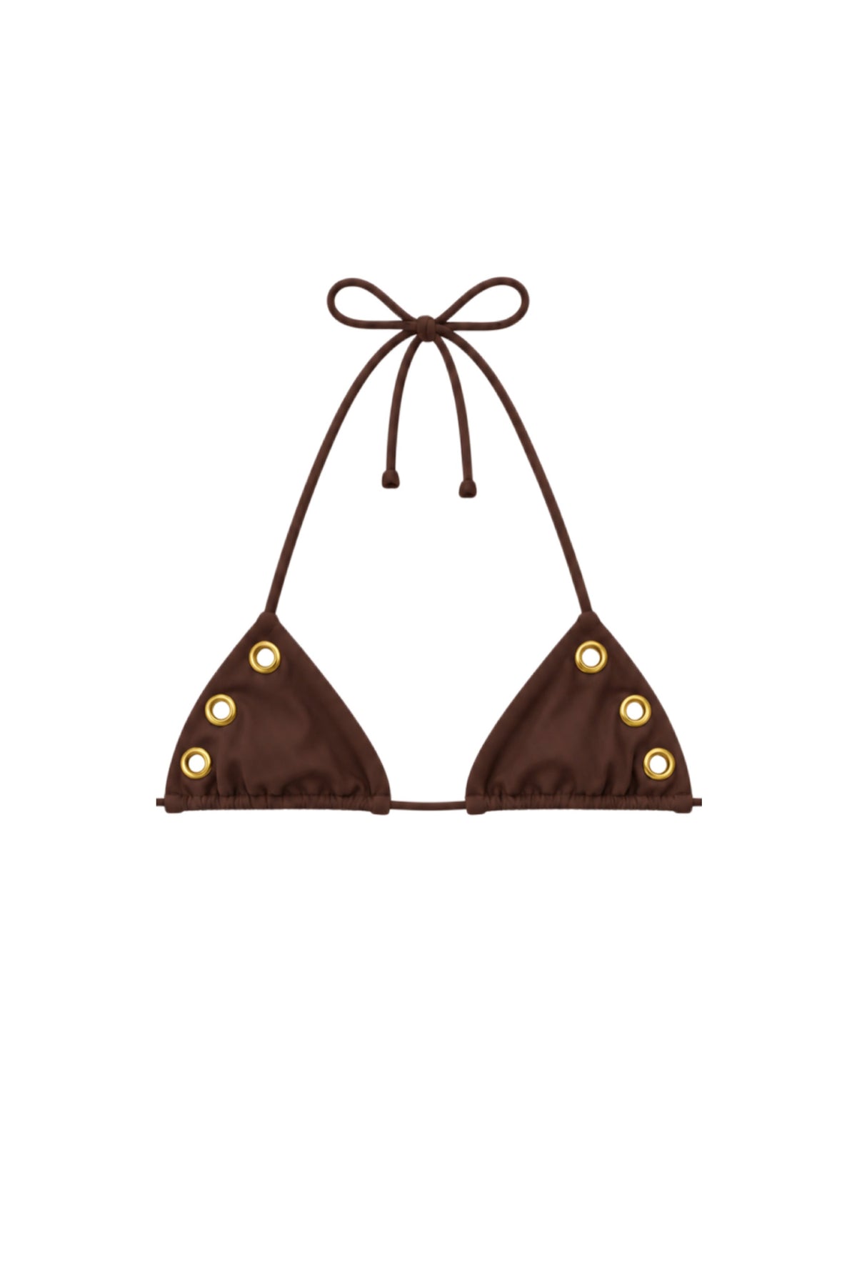Brown Eyelet Top