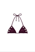 Plum eyelet top